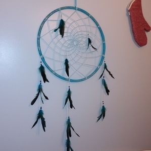 Teal dream catcher